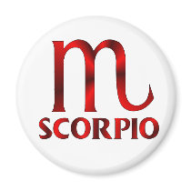 Red Scorpio Horoscope Symbol Magnets