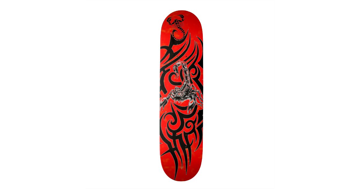 Red Scorpion skateboard | Zazzle