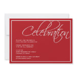 Red script Christmas celebration party invitation