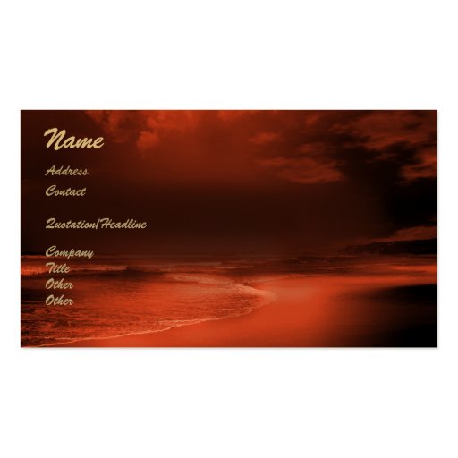 Red Sea Business Card Templates (front side)