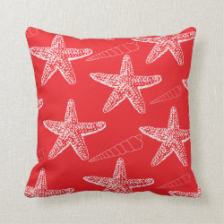 Red Seashell Pillow