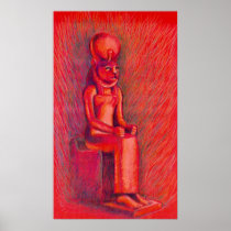 Red Sekhmet Poster