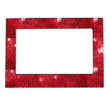 Red Sequin Image  Background Frame Magnets