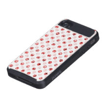 Red Sequin Spotted Effect Light Phone Cases iPhone 4 Cover