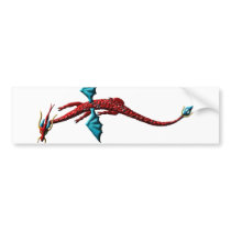 Red Serpent Dragon Bumper Stickers