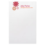 Red Set of Gears stationery