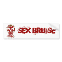 Red, SEX BRUISE from JJ and The Chokers bumper stickers