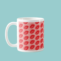 Red Sexy Kisses Mug by vanillapod Red Sexy Kisses Mug