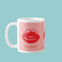 Red Sexy Kisses Mug by vanillapod Red Sexy Kisses Mug