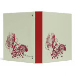red shapes 3 ring binders
