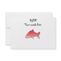 Red shark personalized announcement