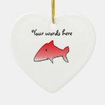 Red shark ornament