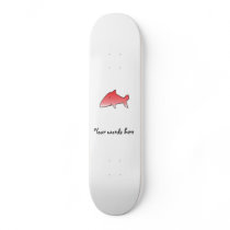 Red shark skateboard deck