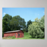 Red Shed in King Ranch Print