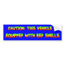 red shells bumper stickers