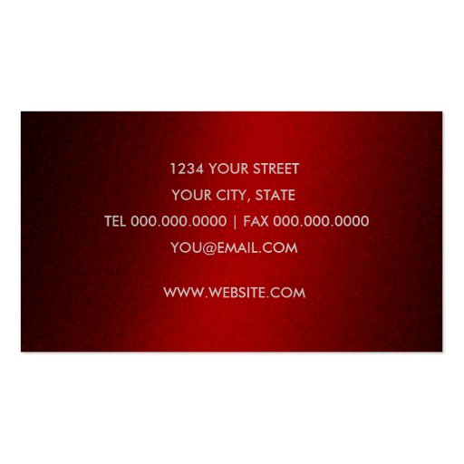 Red Shimmer with Silver Business Card (back side)