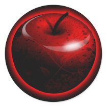 Red Shiny Apple - Forbidden Fruit stickers by spacedust Red Shiny Apple - Forbidden Fruit stickers
