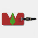Red Shirt and Tie Tags For Luggage