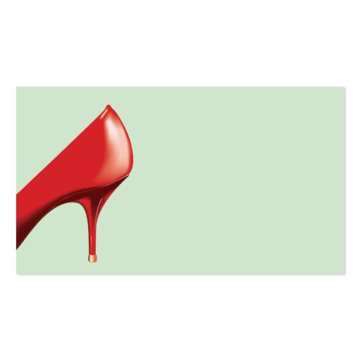 Red Shoe - Business Business Card Templates (back side)