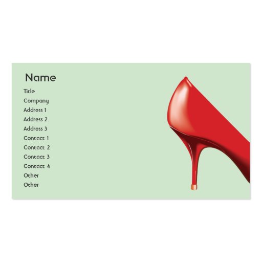 Red Shoe - Business Business Card Templates