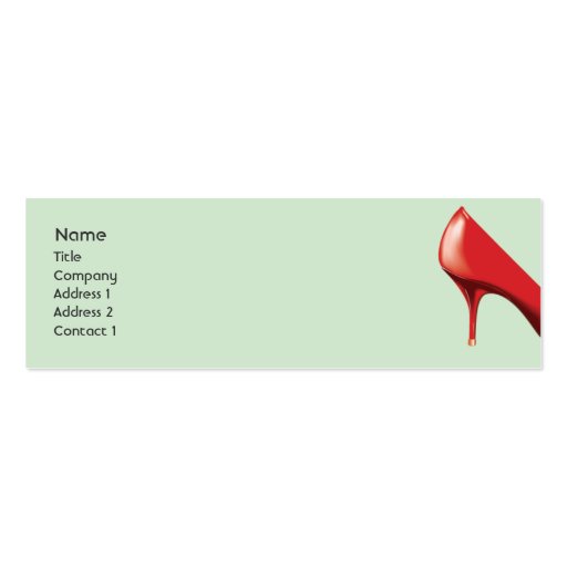 Red Shoe - Skinny Business Card