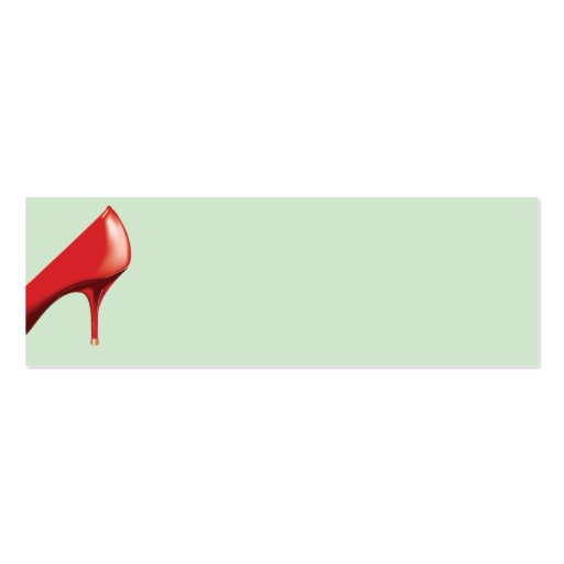 Red Shoe - Skinny Business Card (back side)