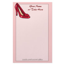 Red Shoe Stationery by Customizables Red Shoe Stationery