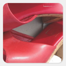 RED SHOES DOMME SQUARE STICKER