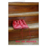Red shoes we´ve moved cards cards
