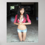 red,short jeans Poster posters