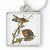 Red-shouldered Hawk, John Audubon Key Chains