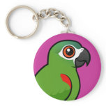 Red-shouldered Macaw Basic Keychain