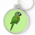 Red-shouldered Macaw Premium Round Keychain