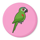 Red-shouldered Macaw Round Magnet