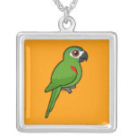 Red-shouldered Macaw Silver Plated Necklace