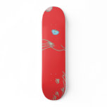 Red Siamese Cat Skate Deck
