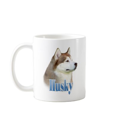 Red Siberian Husky Name Mugs by GreyWolfCreation
