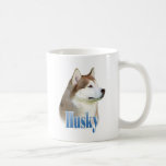 Red Siberian Husky Name Mugs