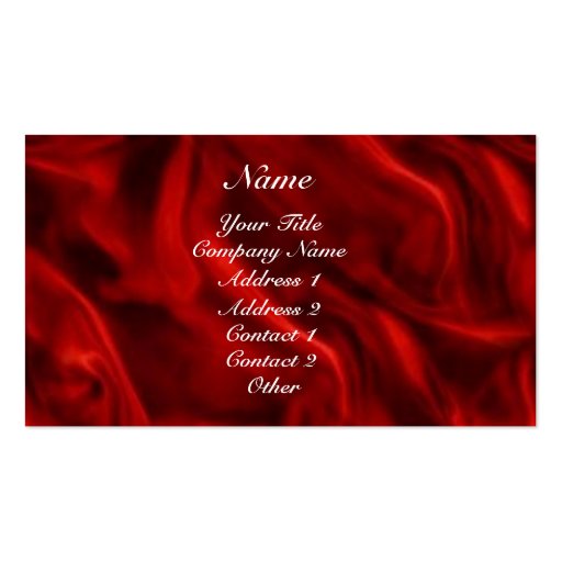Red Silky Business Card (front side)