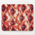 Red Silver Flowers Pattern Mouse Pad