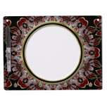 Red+Silver Stylish Textile Art Dry Erase Board