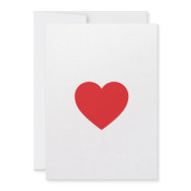 Red Single Heart Invitation