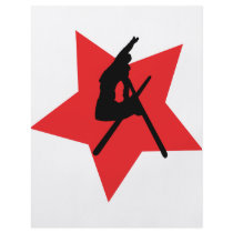 red ski jump icon flyers