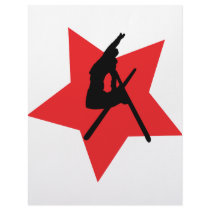 red ski jump icon letterhead