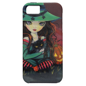 Red Skies of October Halloween Witch Art iPhone 5 Cover