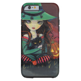 Red Skies of October Halloween Witch Art Tough iPhone 6 Case