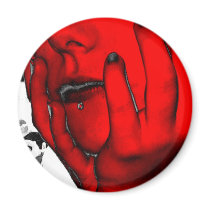 RED SKIN MONICAN magnets by whittyart RED SKIN MONICAN magnets