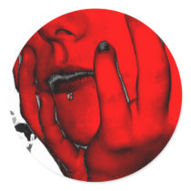 RED SKIN MONICAN stickers by whittyart RED SKIN MONICAN stickers