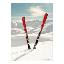 Red Skis Personalized Invitation