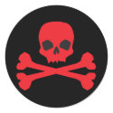 Red Skull and Bones stickers